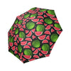 Watermelon Piece Black Pattern Print Foldable Umbrella-grizzshop