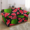 Watermelon Piece Black Pattern Print Loveseat Cover-grizzshop