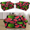 Watermelon Piece Black Pattern Print Loveseat Cover-grizzshop