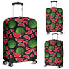 Watermelon Piece Black Pattern Print Luggage Cover Protector-grizzshop