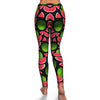 Watermelon Piece Black Pattern Print Pattern Women Leggings-grizzshop