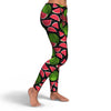 Watermelon Piece Black Pattern Print Pattern Women Leggings-grizzshop