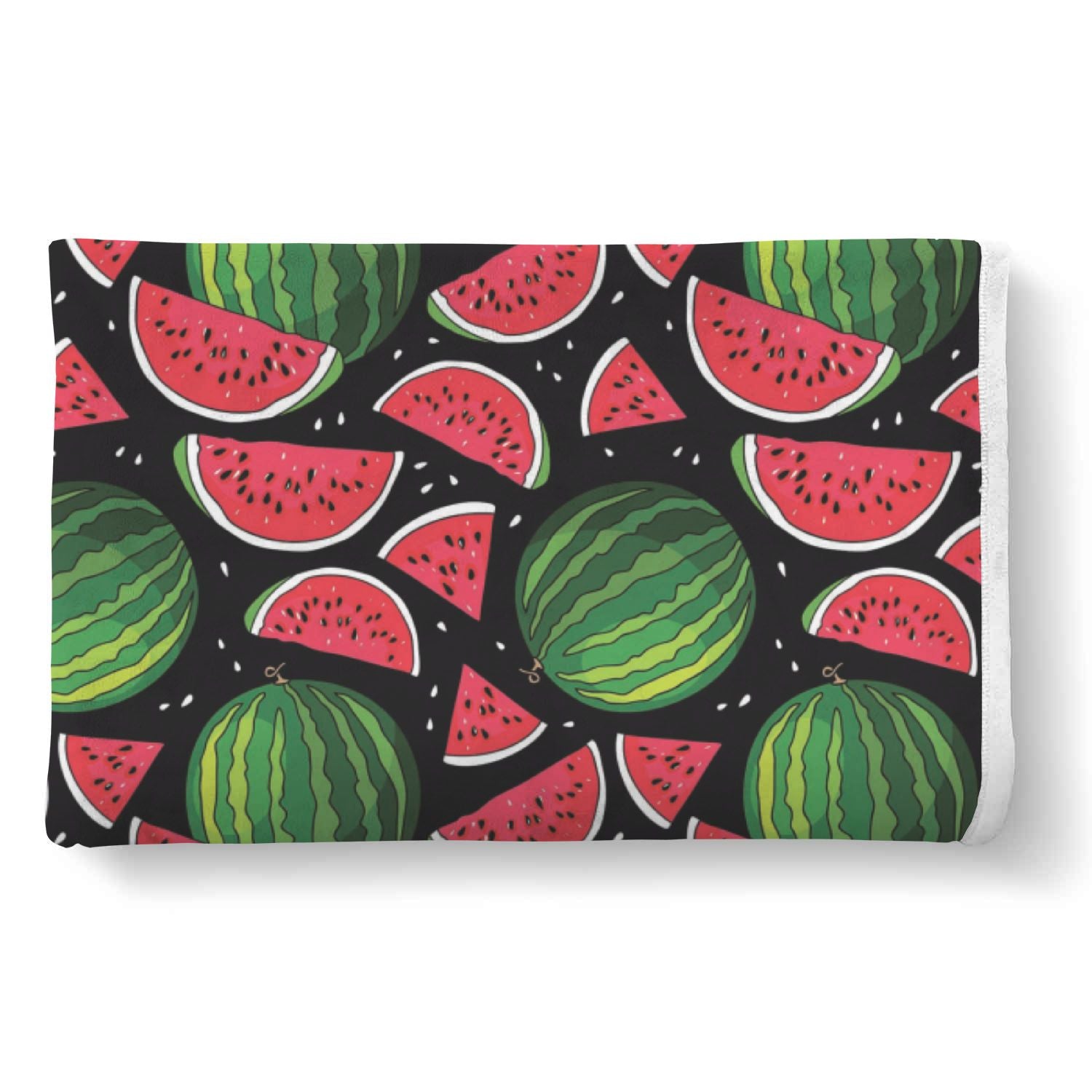 Watermelon Piece Black Pattern Print Throw Blanket-grizzshop