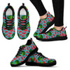 Watermelon Piece Blue Pattern Print Black Sneaker Shoes For Men Women-grizzshop