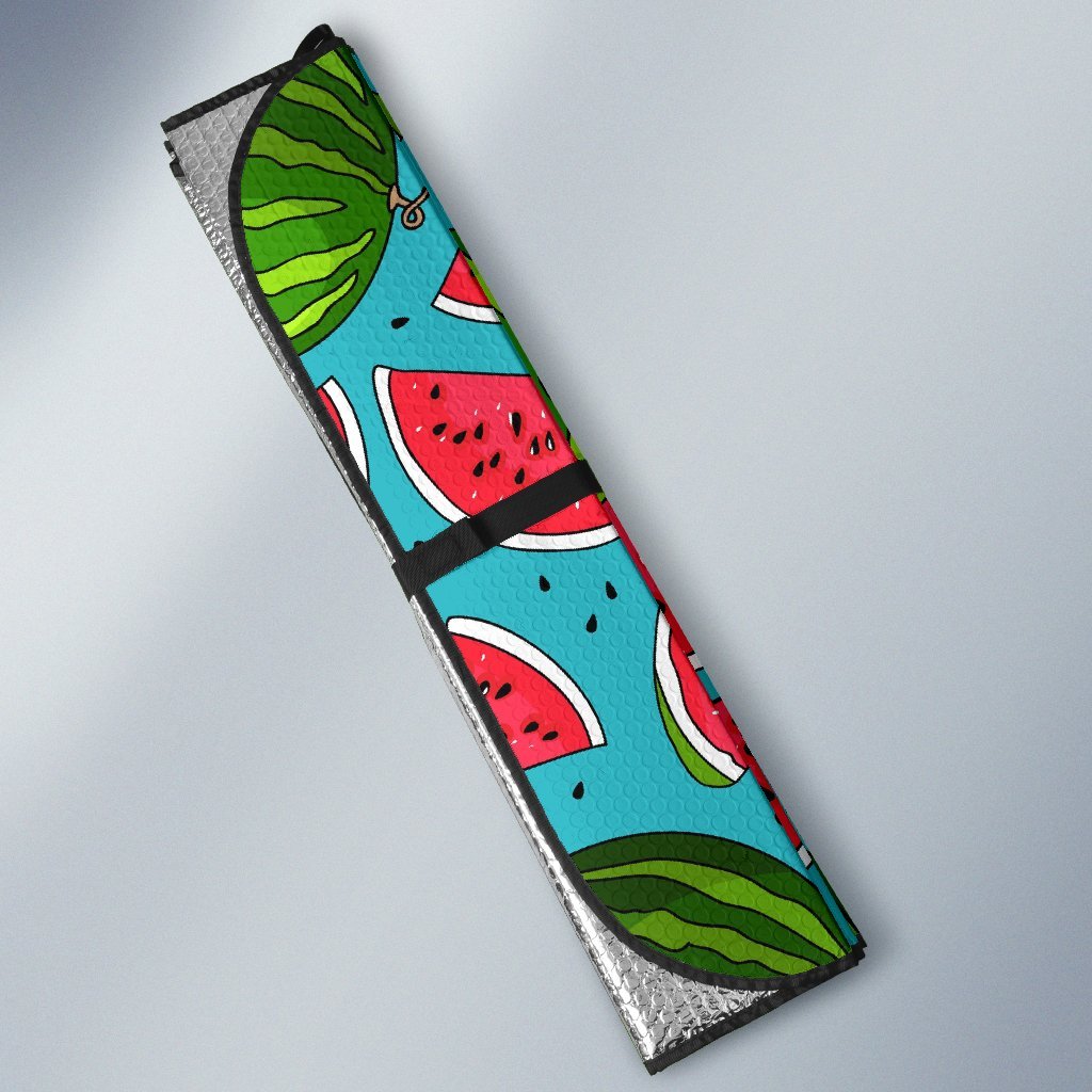 Watermelon Piece Blue Pattern Print Car Sun Shade-grizzshop