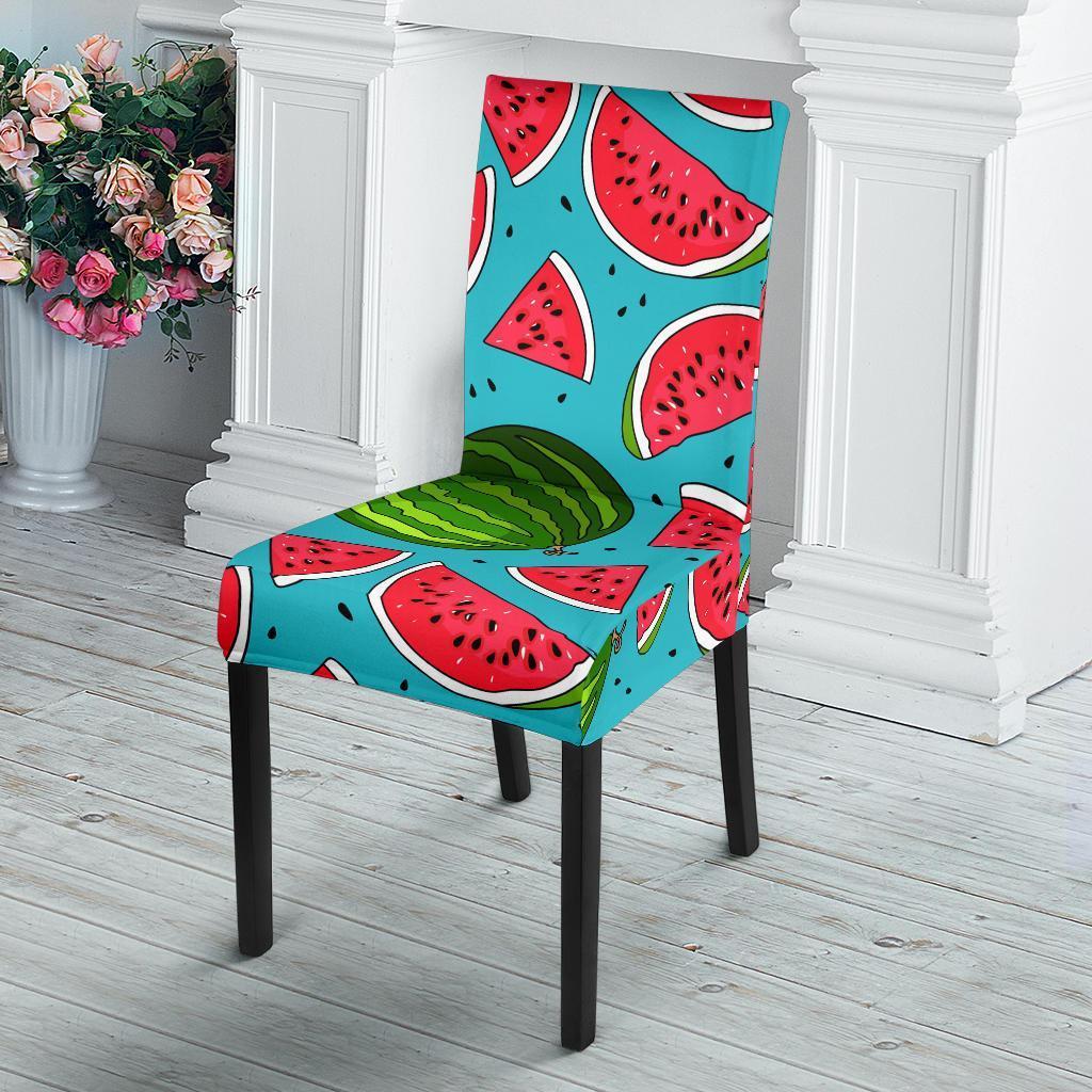 Watermelon Piece Blue Pattern Print Chair Cover-grizzshop