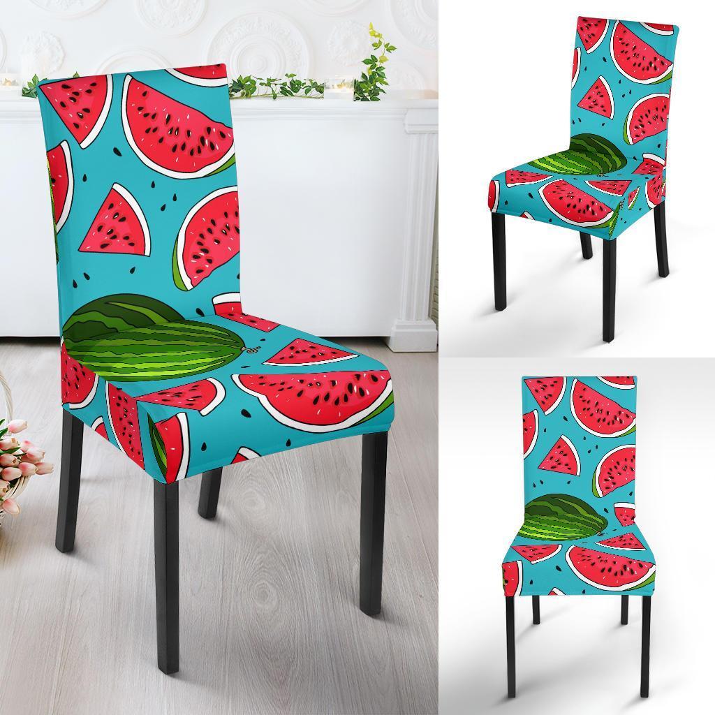 Watermelon Piece Blue Pattern Print Chair Cover-grizzshop