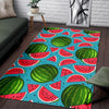 Watermelon Piece Blue Pattern Print Floor Mat-grizzshop