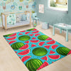 Watermelon Piece Blue Pattern Print Floor Mat-grizzshop