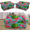 Watermelon Piece Blue Pattern Print Loveseat Cover-grizzshop