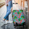 Watermelon Piece Blue Pattern Print Luggage Cover Protector-grizzshop