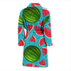 Watermelon Piece Blue Pattern Print Men Long Robe-grizzshop