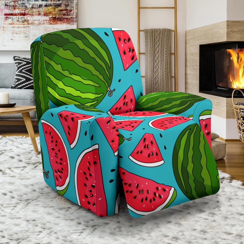 Watermelon Piece Blue Pattern Print Recliner Cover-grizzshop