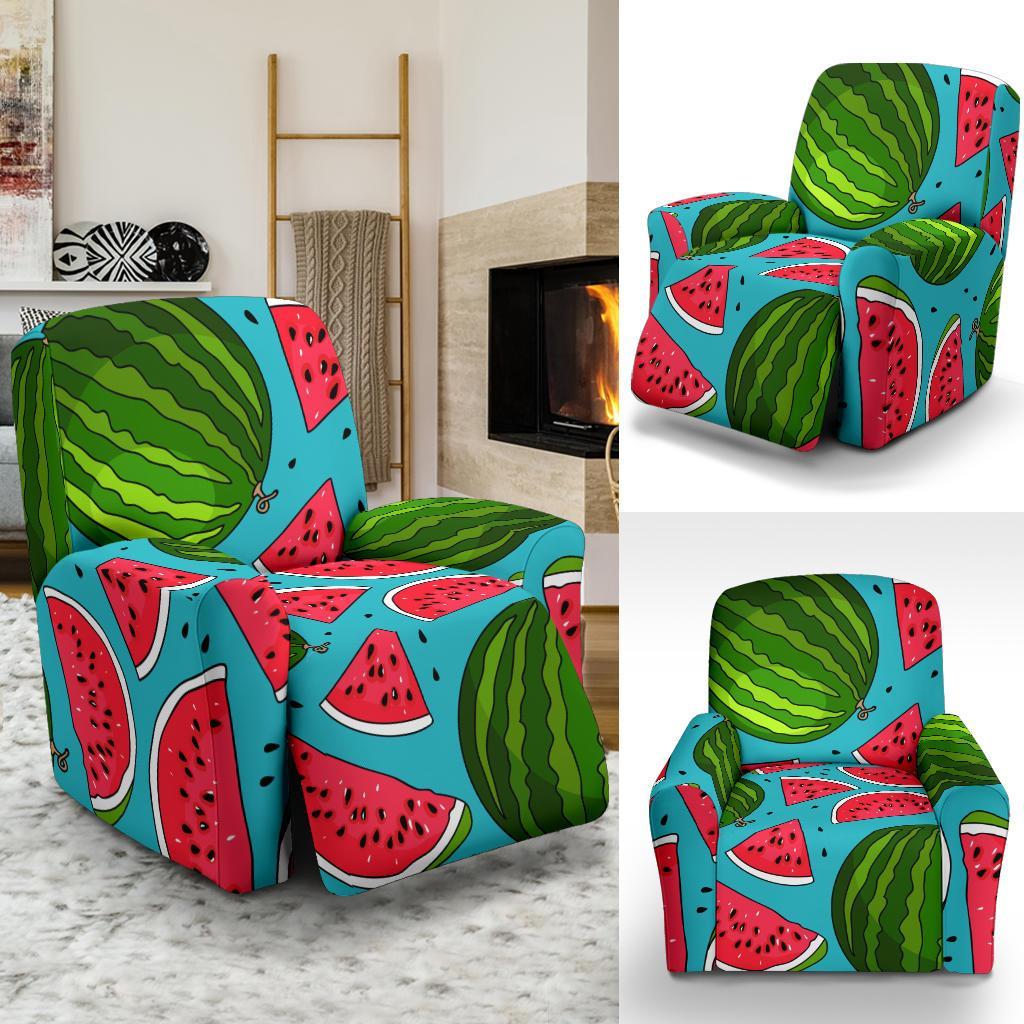 Watermelon Piece Blue Pattern Print Recliner Cover-grizzshop