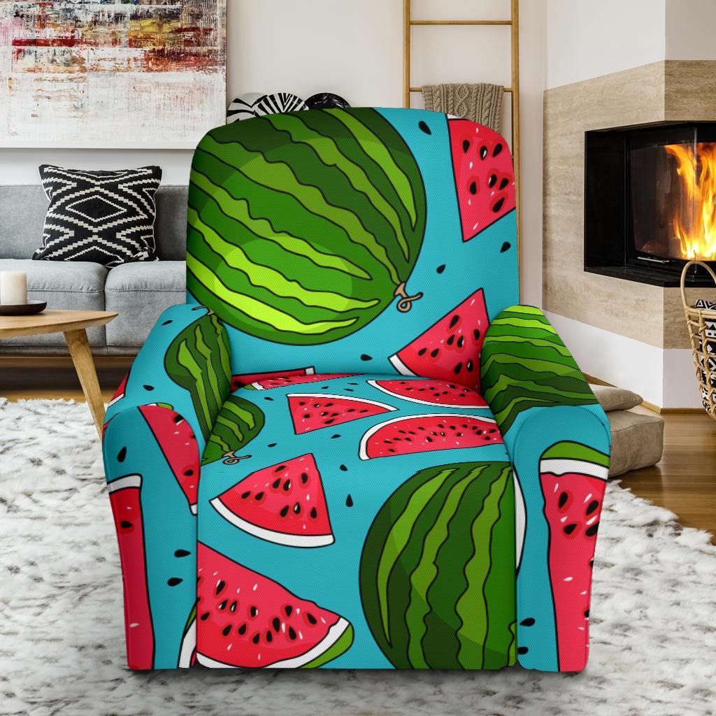 Watermelon Piece Blue Pattern Print Recliner Cover-grizzshop