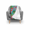 Watermelon Piece Blue Pattern Print Throw Blanket-grizzshop