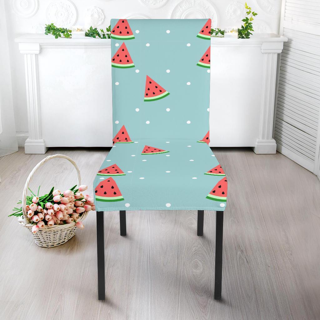 Watermelon Piece Polka Dot Blue Pattern Print Chair Cover-grizzshop