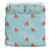 Watermelon Piece Polka Dot Blue Pattern Print Duvet Cover Bedding Set-grizzshop