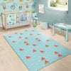 Watermelon Piece Polka Dot Blue Pattern Print Floor Mat-grizzshop