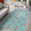 Watermelon Piece Polka Dot Blue Pattern Print Floor Mat-grizzshop