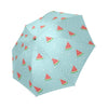 Watermelon Piece Polka Dot Blue Pattern Print Foldable Umbrella-grizzshop