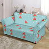 Watermelon Piece Polka Dot Blue Pattern Print Loveseat Cover-grizzshop