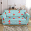 Watermelon Piece Polka Dot Blue Pattern Print Loveseat Cover-grizzshop