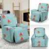 Watermelon Piece Polka Dot Blue Pattern Print Recliner Cover-grizzshop