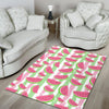 Watermelon Piece Stripe Green Pink Pattern Print Floor Mat-grizzshop