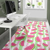 Watermelon Piece Stripe Green Pink Pattern Print Floor Mat-grizzshop