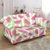 Watermelon Piece Stripe Green Pink Pattern Print Loveseat Cover-grizzshop