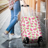 Watermelon Piece Stripe Green Pink Pattern Print Luggage Cover Protector-grizzshop