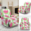 Watermelon Piece Stripe Green Pink Pattern Print Recliner Cover-grizzshop