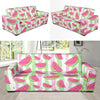 Watermelon Piece Stripe Green Pink Pattern Print Sofa Covers-grizzshop