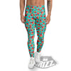 Watermelon Pieces Blue Print Pattern Men's Leggings-grizzshop