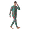 Watermelon Pieces Blue Print Pattern Men's Pajamas-grizzshop