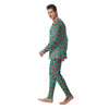 Watermelon Pieces Blue Print Pattern Men's Pajamas-grizzshop