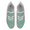 Watermelon Pieces Blue Print Pattern White Athletic Shoes-grizzshop