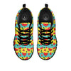 Watermelon Pieces Yellow Print Pattern Black Sneaker-grizzshop