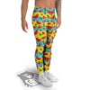 Watermelon Pieces Yellow Print Pattern Men's Leggings-grizzshop