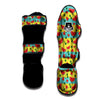 Watermelon Pieces Yellow Print Pattern Muay Thai Shin Guards-grizzshop