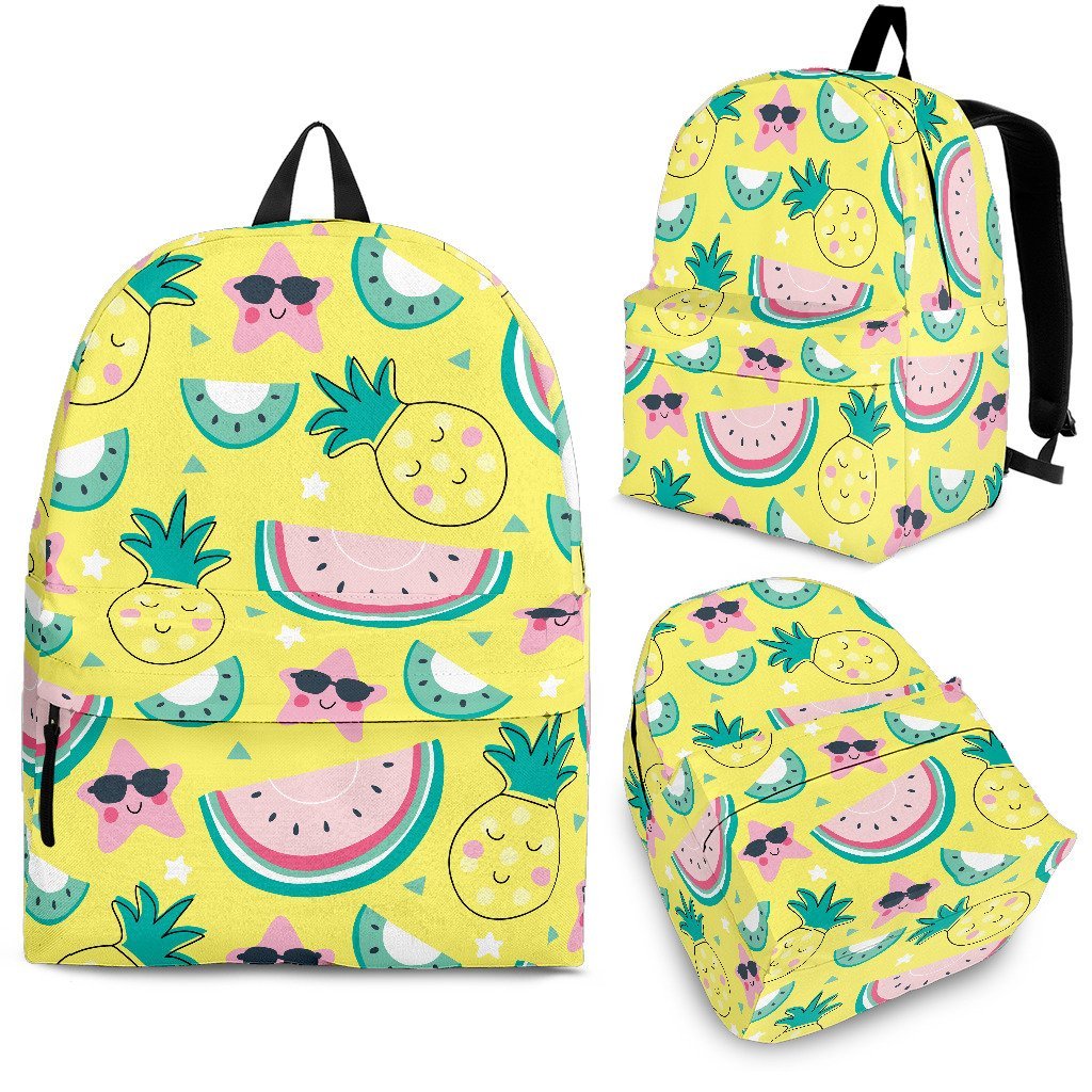 Watermelon Pineapple Cartoon Pattern Backpack-grizzshop