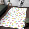 Watermelon Pineapple Piece White Pattern Print Floor Mat-grizzshop