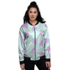 Watermelon Purple Tropical Print Pattern Women's Bomber Jacket-grizzshop