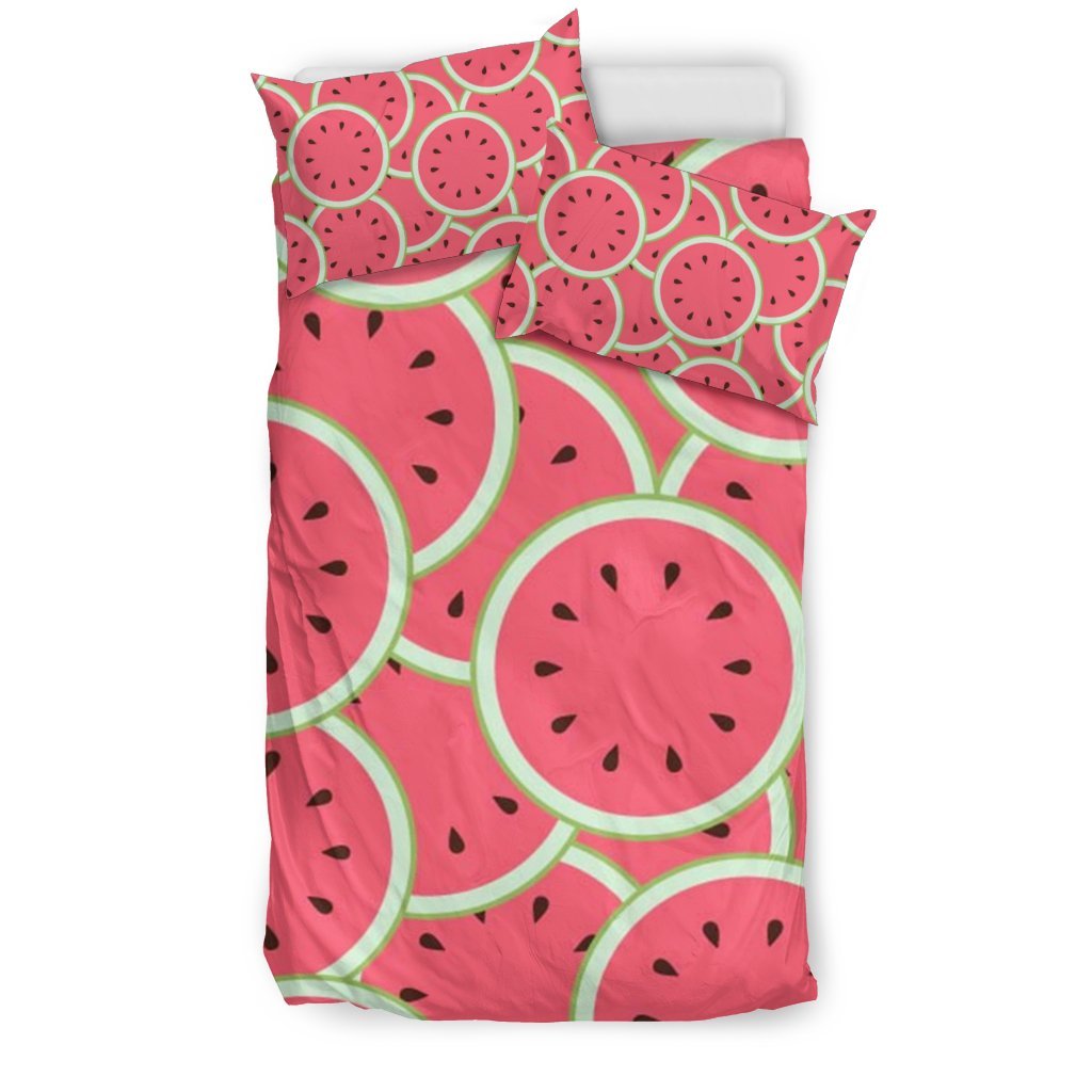 Watermelon Red Piece Pattern Print Duvet Cover Bedding Set-grizzshop