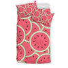 Watermelon Red Piece Pattern Print Duvet Cover Bedding Set-grizzshop