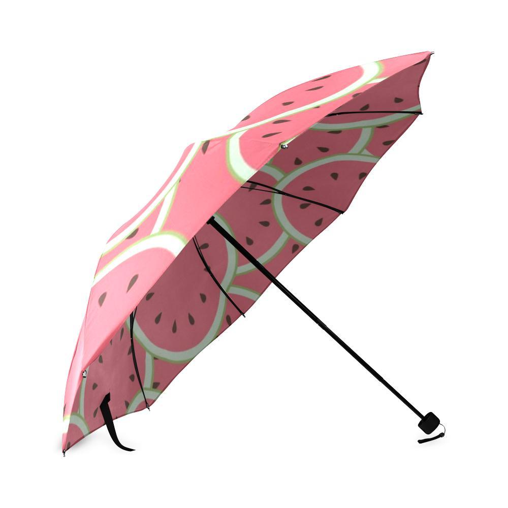 Watermelon Red Piece Pattern Print Foldable Umbrella-grizzshop