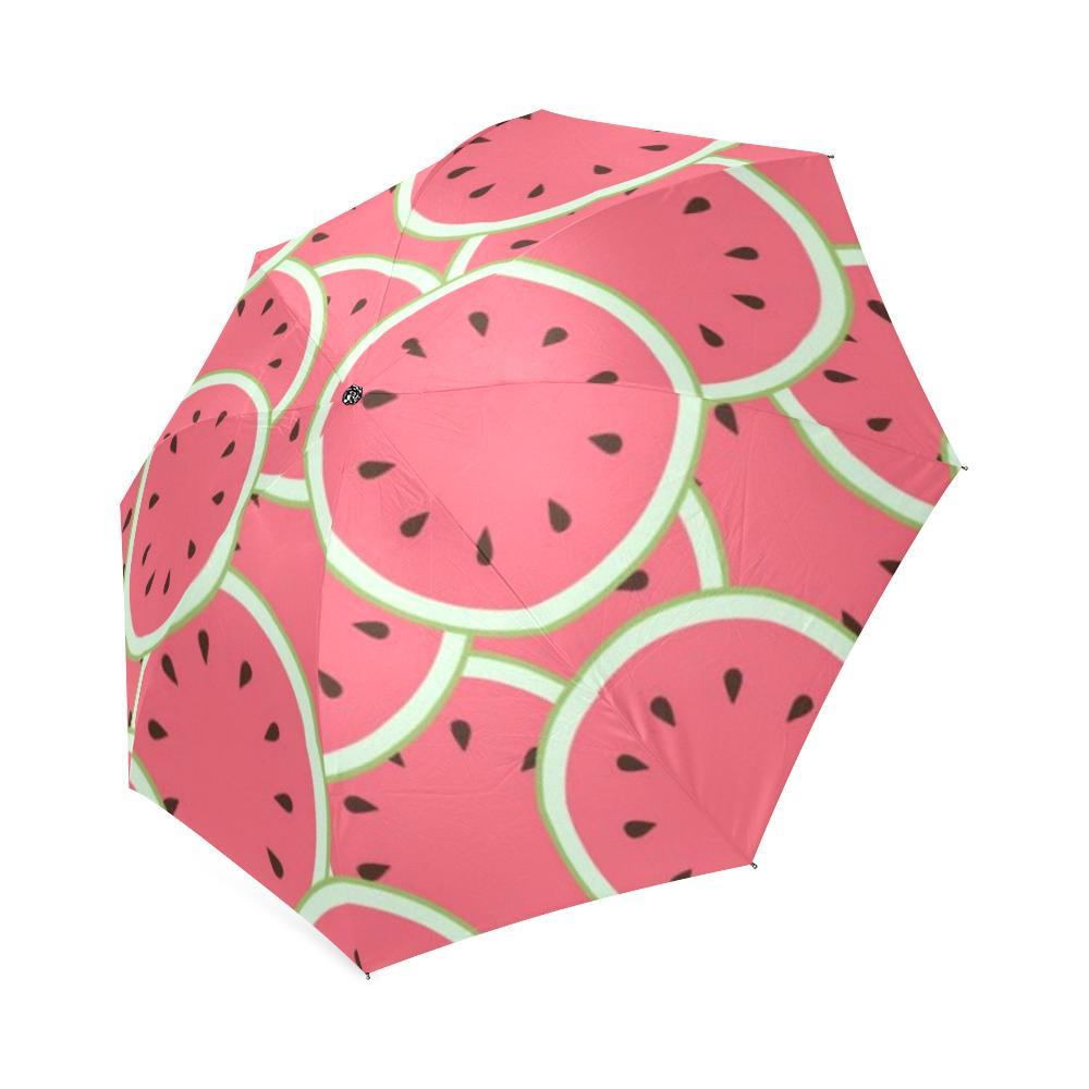 Watermelon Red Piece Pattern Print Foldable Umbrella-grizzshop