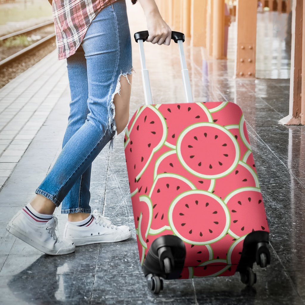 Watermelon Red Piece Pattern Print Luggage Cover Protector-grizzshop