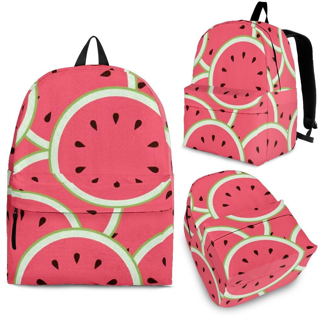 Watermelon Red Piece Pattern Print Premium Backpack-grizzshop